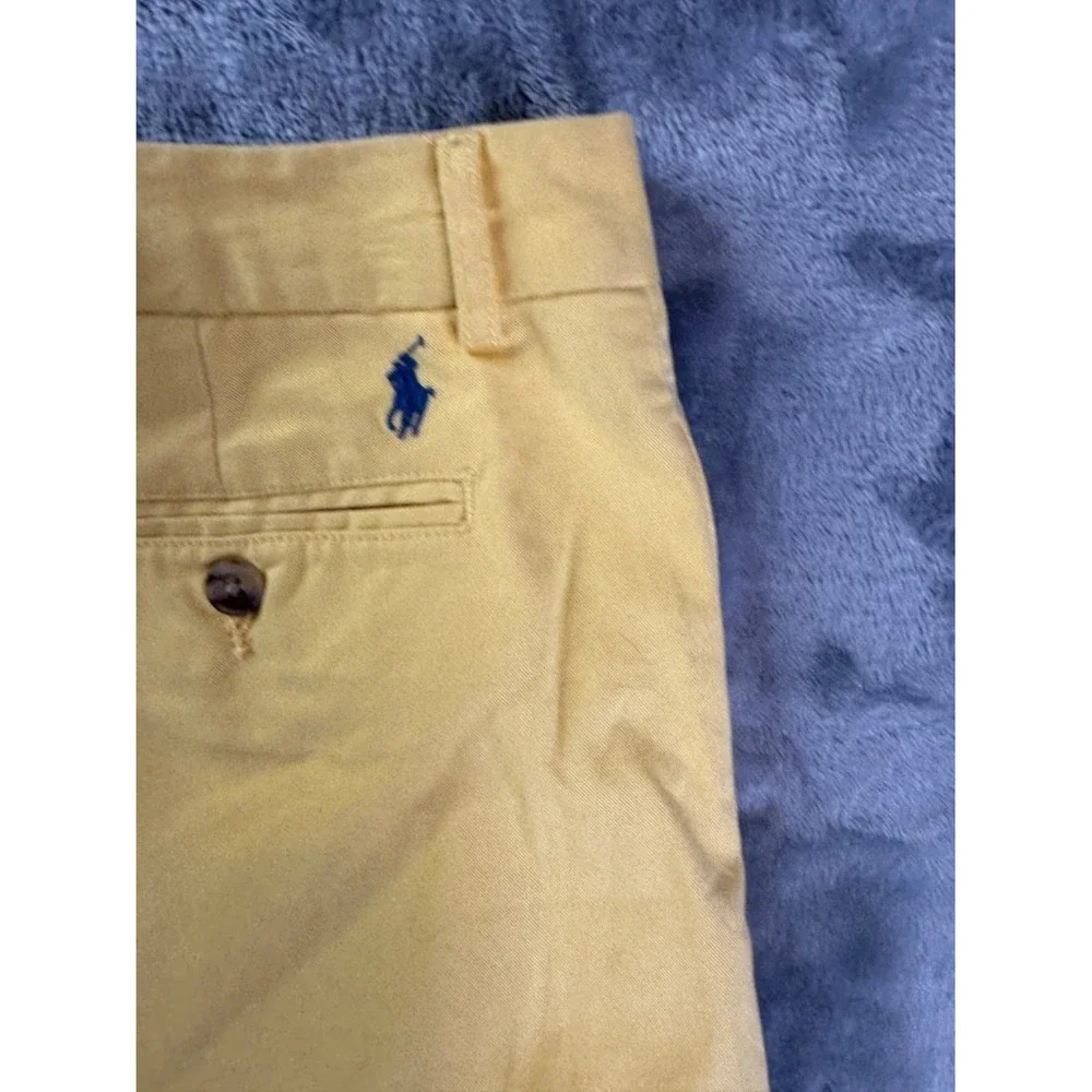 Polo Ralph Lauren Shorts Boys Size 20 Yellow Chino Embroidered